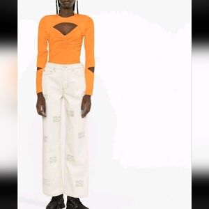 Ganni Sparkle Straight Leg Jeans Women's Embellished Size 27